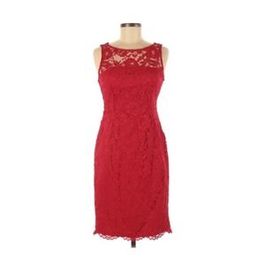 Elegant Red Lace Dress
